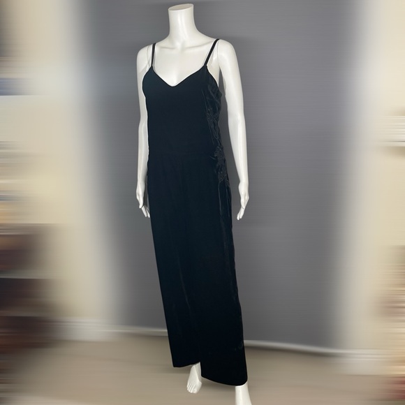 Sandro Black Emilia velvet embroidered Jumpsuit - Picture 2 of 14